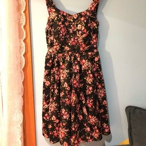 Floral Satin Dress